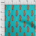 thumbnail image 1 of oneOone Georgette Viscose Fabric Leaves & Paisley Block Printed Craft Fabric BTY 42 Inch Wide, 1 of 4
