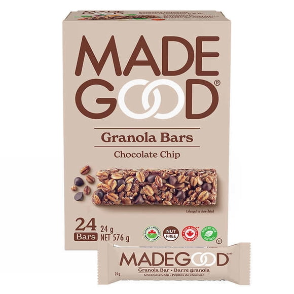 MadeGood Chocolate Chip Granola Bars 24g - 30 Bars/PACK