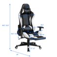 thumbnail image 2 of Costway Massage Chaise de Jeu Fauteuil Inclinable Gamer Chaise de Course avec Support Lombaire et Repose-Pieds, 2 of 10
