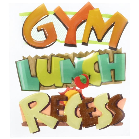 JOLEES Boutique Themed Ornate Stickers, Recess Word