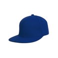 thumbnail image 1 of Top Headwear Plain Flat Bill Fitted Hat, Royal 7, 1 of 2