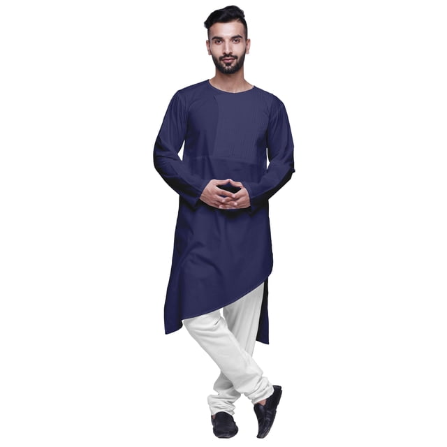 Atasi Designer Solid Long Sleeve Cut KurtaForMen Cotton Round Neck Shirt
