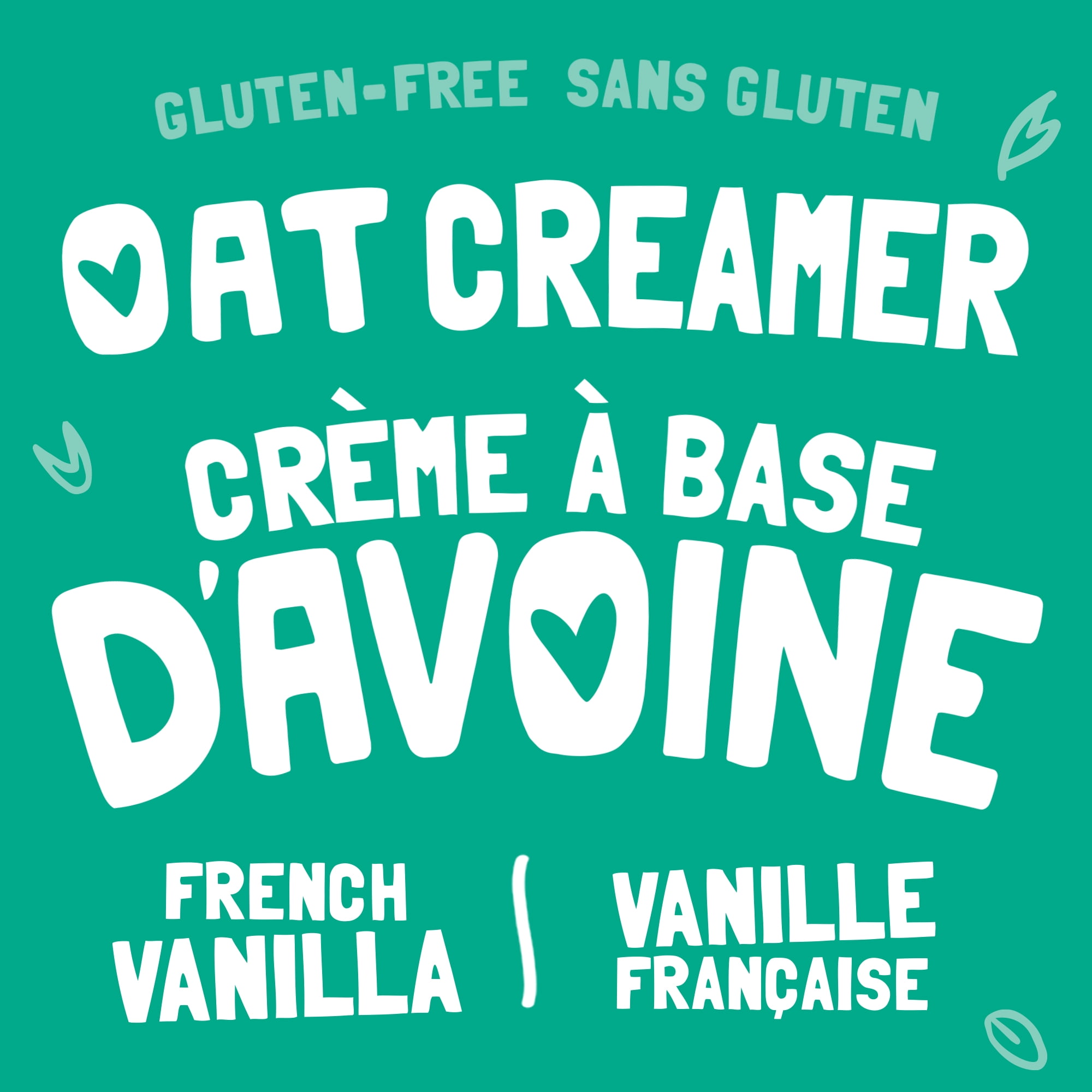 Earth's Own Crème à café à l’avoine Vanille française sans gluten, 946 ml