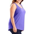 thumbnail image 3 of JGGSPWM Camisole Débardeur pour Femme à Col Rond Grande Taille Coupe Ample Décontracté Uni Violet 2TG, 3 of 7
