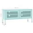 thumbnail image 4 of vidaXL TV Cabinet Stand - Mint Steel, 105x35x50 cm, 4 of 5