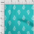 thumbnail image 1 of oneOone Viscose Chiffon Fabric Leaves & Floral Block Print Fabric BTY 42 Inch Wide, 1 of 5