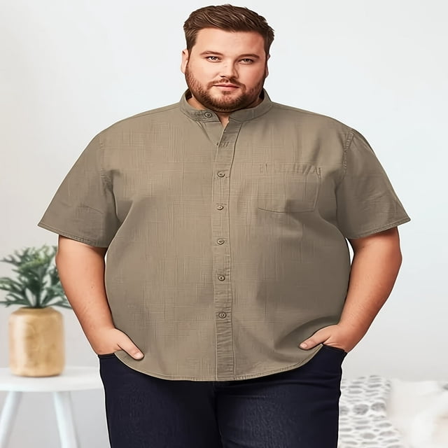 Men‘s Big & Tall Classic Fit Short Sleeve Signature Comfort Flex Shirt