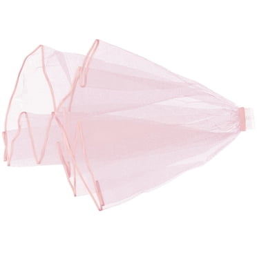 HOOWIFFY Classic Pink Wedding Veil Double Layer Satin Design for Bride Accessories and Party Use