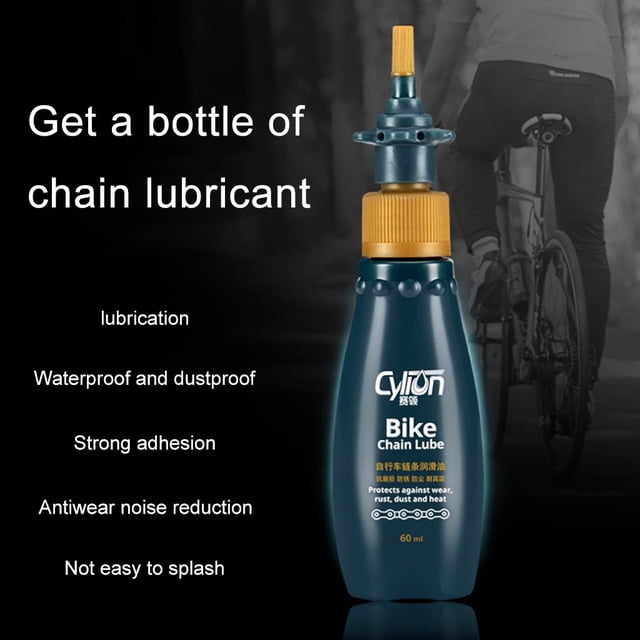 60ML Bike MTB Bicycle Chain Lubricant Lube Oil W/ Cleaning Cloth
