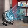 thumbnail image 4 of Gymax Ventilateur Tambour Industriel de 24 Pouces avec Inclinaison Réglable à 360 Degrés et 2 Roues pour Entrepôt, 4 of 10