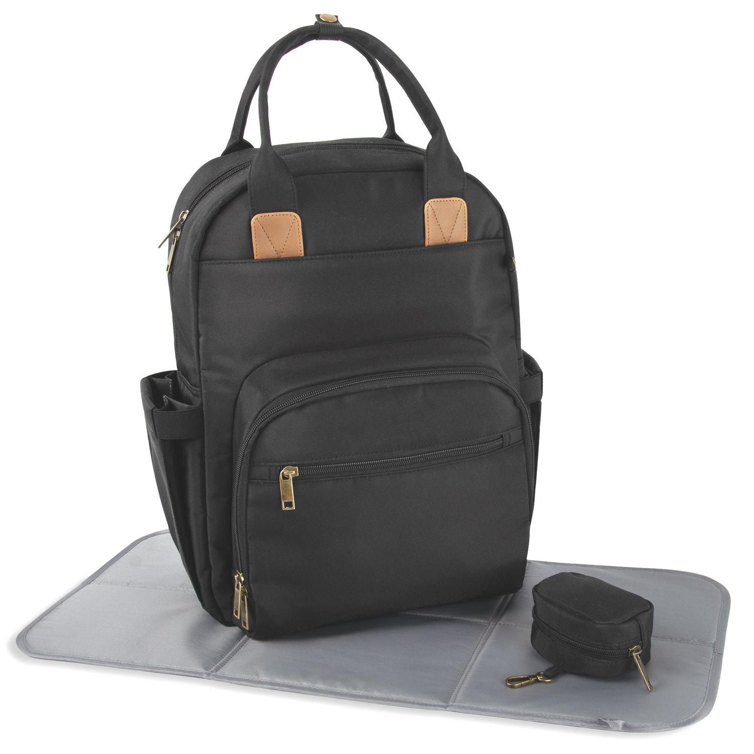 Sac à dos pour sac à langer de bébé de Baby Essentials ‘The Essential’ , noir
