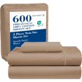 thumbnail image 1 of Softest Cotton Sheets Double Sheet Set Pc Set Thread Count Sateen Bedding Deep Pocket Sheets Cooling Sheets Double Size Sheets Breathable Bed Set (), 1 of 9