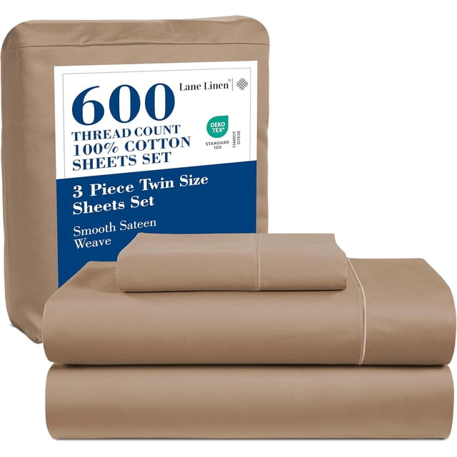 Softest Cotton Sheets Double Sheet Set Pc Set Thread Count Sateen Bedding Deep Pocket Sheets Cooling Sheets Double Size Sheets Breathable Bed Set ()
