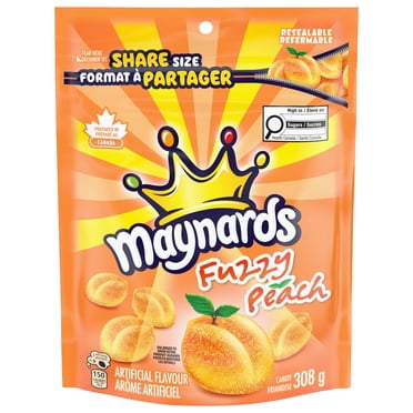 Maynards, Fuzzy Peach Candy, Gummy Candy, Sharing Size