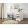 thumbnail image 1 of Mainstays Open Shelf Nightstand, Set of Two, White, 1 of 8