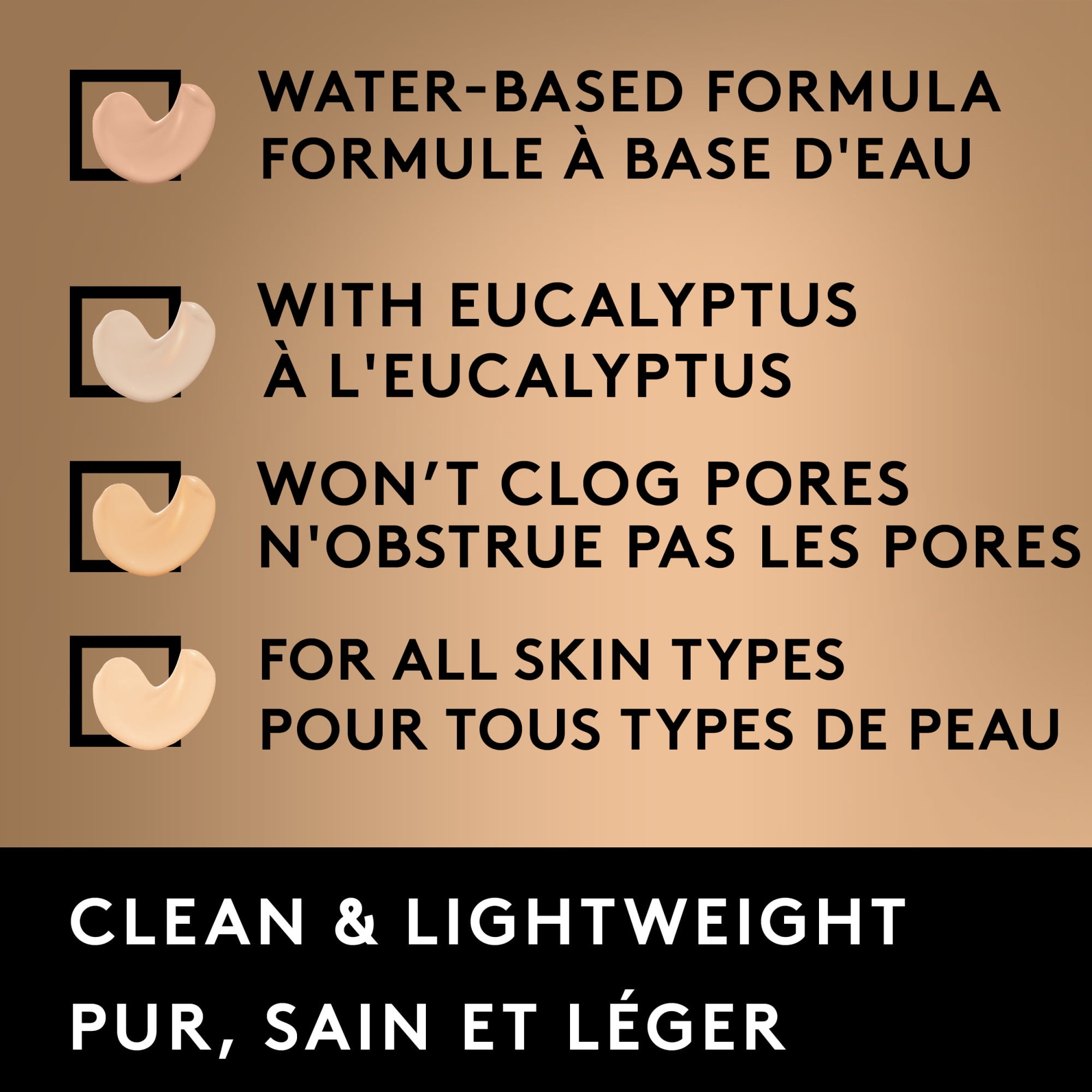 COVERGIRL Fond de teint liquide Clean, maquillage liquide léger et aéré, effet naturel, à base d'eau, non comédogène, 100% Sans Cruauté