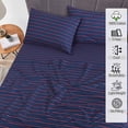 thumbnail image 2 of Ruvanti 100% Cotton Sheets - Crispy Cooling Percale Sheets For Full Size Bed, Breathable & Durable Full Sheet Set, 16 Inches Deep Pocket Bed Sheets, Nautical, 4 Pieces, 2 of 5