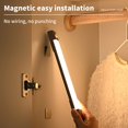 thumbnail image 4 of Renjiang Motion Sensor LED Light Bar Indoor, Rechargeable Under Cabinet Lighting Wireless, Magnetic Battery Powered Operated Wall Strip Lights for Desk Mirror Closet, 4 of 7