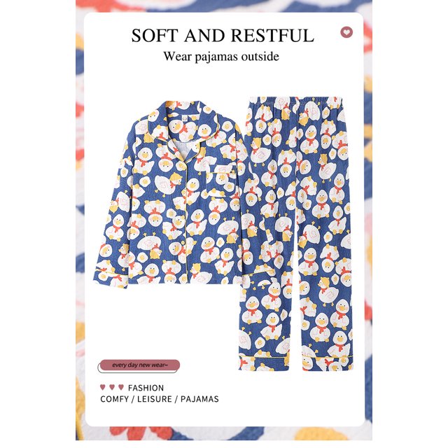 REDHOTYPE Pyjamas pour Femmes Ensemble Manches Longues Sleepwear Lounge Chemise de Nuit