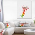 thumbnail image 1 of Colorful Bell Flower Sketch Watercolor - Large Floral Canvas Artwork, 1 of 3
