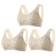 thumbnail image 1 of Bigersell Womens Sports Bras Multipack Snap Front Closure Push-Up Bra Style R-1 Polyester Breathable Lightly Lined Bras, 1 of 4
