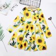 thumbnail image 2 of 2025 Robe Droite à Fleurs pour Tout-Petit s Tournesols Manches Longues Plage s Robe Lapin Princesse, 2 of 9