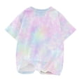 thumbnail image 3 of Penkiiy T-Shirt Teinture sur Nœuds pour Tout-Petits Garçons Filles, Manches Courtes, Col Ras du Cou, Haut, Chandails de Fête pour Enfants 7-8 Ans Multicolore, 3 of 5