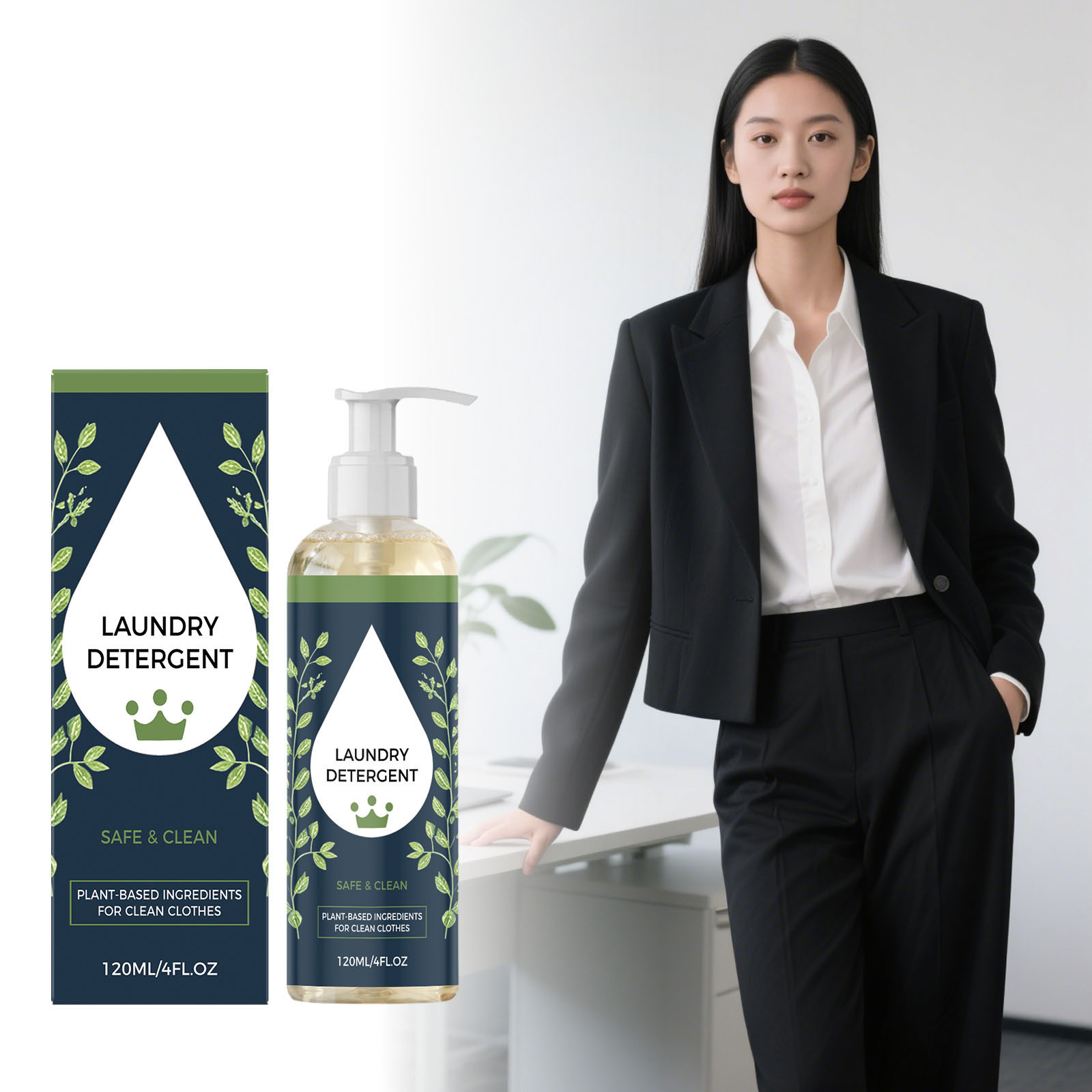 EGNMCR Household Cleaners Enzyme-Powered Liquid Laundry Detergent Concentrate. Natural Laundry.Suitable For Various Stains.120ml laundry detergent
