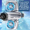 thumbnail image 4 of Langgg Mobile Phone Cooling Fan with Non-slip Pad Radiator with Telescopic Buckle Rechargeable Smart Energy-saving Cool Gaming Heatsink Silver, 4 of 9