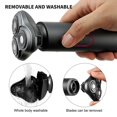 thumbnail image 3 of PRITECH Electric Razor Mens Cordless Shaver - Rotary Shaver Beard Hair Face Trimme, Waterproof Wet/Dry Shaving Kit with 2 in 1 Rotary Razor, Standing Recharge Dock, USB Recharging. (Gray), 3 of 6