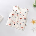 thumbnail image 4 of Girls Clothes Warm Sleeveless Top For 0 To 2 Year Old, Fall And Winter Inner Quilted Sleeveless Top, Three-layer Warm Sleeveless Top Baby Clothes for Girls on Clearance, 4 of 7