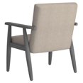 thumbnail image 3 of Mid-Century Modern Faux Leather Accent Chair in Grey, 3 of 7
