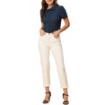 thumbnail image 2 of INSPIRE CHIC Chemise Douce pour Femme Vintage à Col Poupée Mignon Boutonnée m Bleu Foncé, 2 of 7