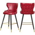 thumbnail image 1 of Meridian Furniture Hendrix Red Faux Leather 28" Bar Stool (Set of 2), 1 of 5