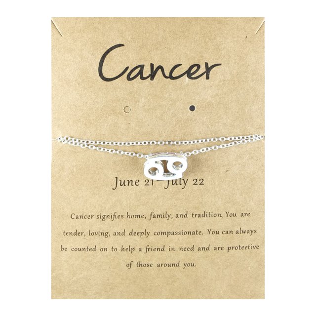 EGNMCR Socquette des Douze Constellations en Alliage Carte des 12 Constellations Socquette une Socquette