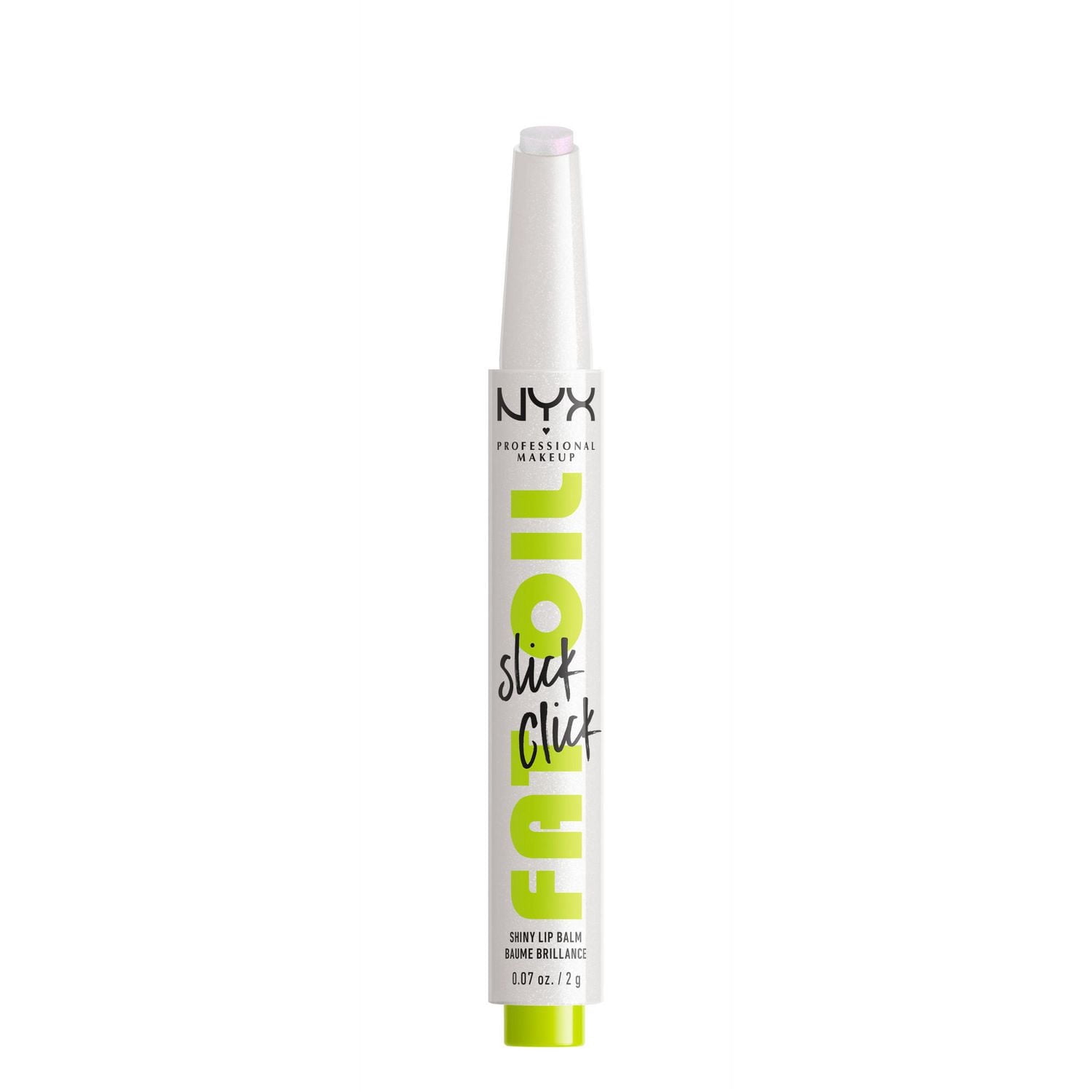 NYX PROFESSIONAL MAKEUP, Baume brillance Fat Oil Slick Click, Baume format bâton, Infusé d'huiles nourissantes, Fini haute brillance - Double Tap (Raspberry Pink)