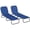 Blue, variant on Outsunny Folding Outdoor Lounge Chair Set of 2, Adjustable Backrest, Blue