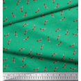 thumbnail image 2 of Soimoi Green Velvet Fabric Print Sewing Fabric Yard 60 Inch Wide, 2 of 3