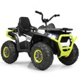 thumbnail image 1 of Gymax 12V Electric Kids Ride On Car ATV 4-Wheeler Quad w/ LED Light White, 1 of 7