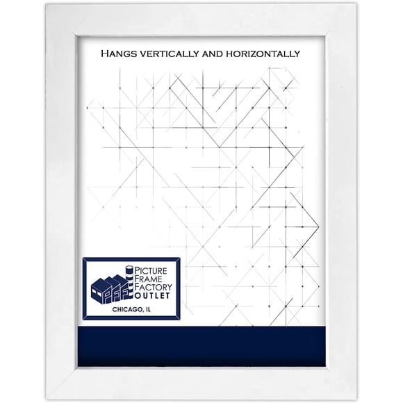 (1) 24x30 White Picture Frame | 1.25" White Satin Moulding | by Picture Frame Factory Outlet
