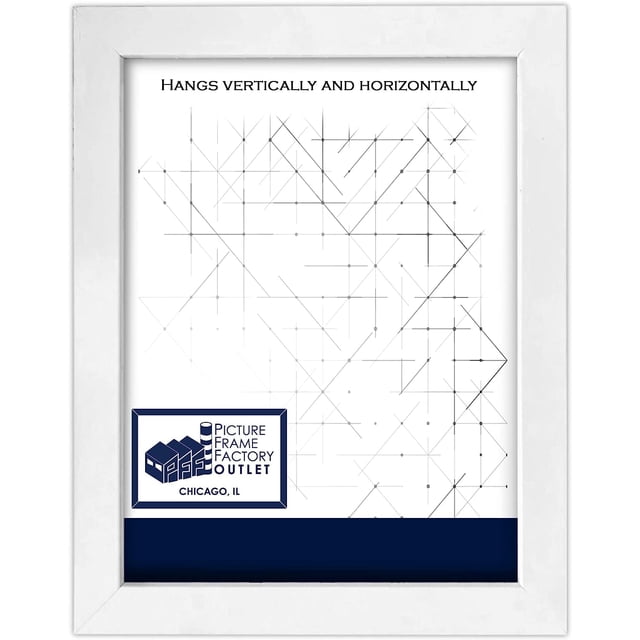(1) Cadre Photo Blanc 24x30 / Moulure Satin Blanche 1,25 Pouces / par Picture Frame Factory Outlet
