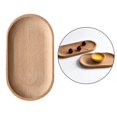 thumbnail image 1 of justharion Oval Wooden Tea Tray Serving Table Plate Snacks Food Tea Storage 10x18cm, 1 of 8