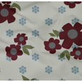 thumbnail image 4 of oneOone Popeline de Coton Sergé Bordeaux2 Tissu Floral et Géométrique Matière de Robe Tissu Imprimé Tissu au Mètre 56 Pouces de Large, 4 of 4