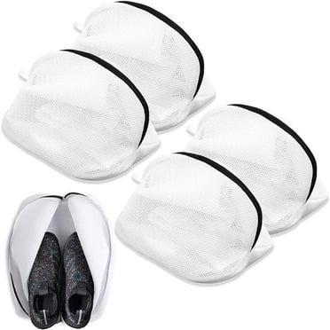 Shoe Washing Bag 4-Pack Large Mesh Laundry Bags with Zipper for Sneakers & Delicates, Protects Shoes from Damage During Machine Wash, Travel Organizer Hzhnb | Nylon,Spandex, Multicolor