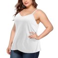 thumbnail image 2 of ohmzyzo Womens Plus Size Tank Tops V Neck Sleeveless Cami Adjustable Spaghetti Strap Camisole Summer Basic Tank Shirts, 2 of 6