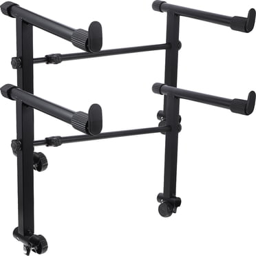 Adjustable Keyboard Stand for Electronic Piano with Sturdy Iron Frame Black Color Fits Most Sizes