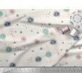 thumbnail image 2 of Soimoi Blue polyester Crepe Fabric Brush Stroke Abstract Printed Fabric 1 Yard 42 Inch Wide, 2 of 3