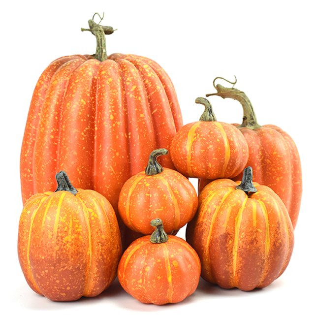 7Pcs Simulation Artificial Pumpkins Halloween Decoration Harvest Fall Thanksgiving Home Decor