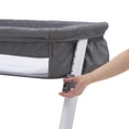 thumbnail image 3 of Delta Children By The Bed Deluxe Bassinet, Grey Tweed, 3 of 7