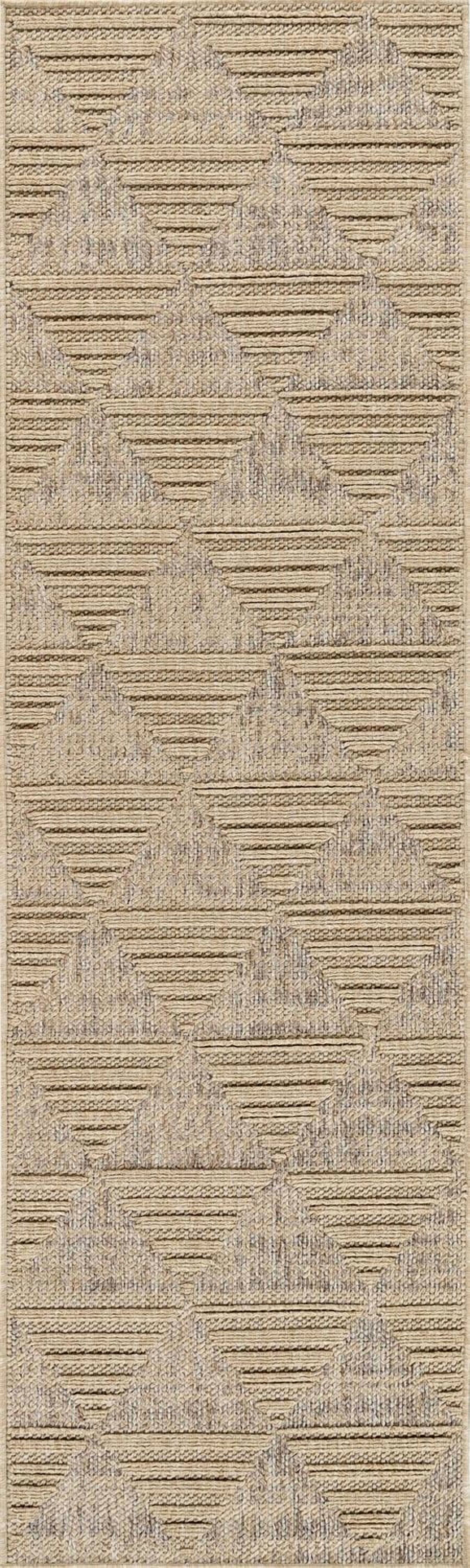 Rug Branch Hogar Abstract Indoor Outdoor Area Rug, Brown Beige, Modern - Living Room, Bedroom, Dining Room, and Kitchen